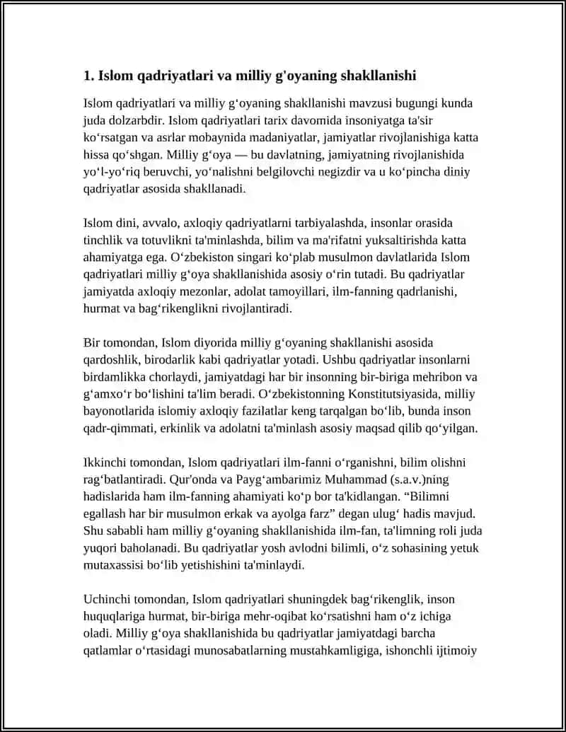 ISLOM QADRIYATLARI VA MA'RIFATINING HOZIRGI DAVRDAGI AHAMIYATI 3
