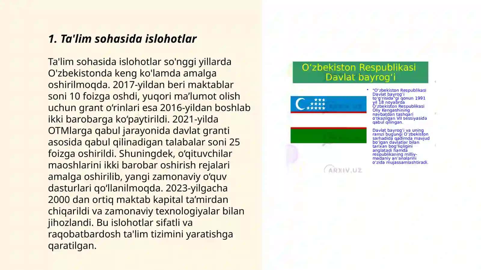 Ta'lim sohasida islohotlar 3