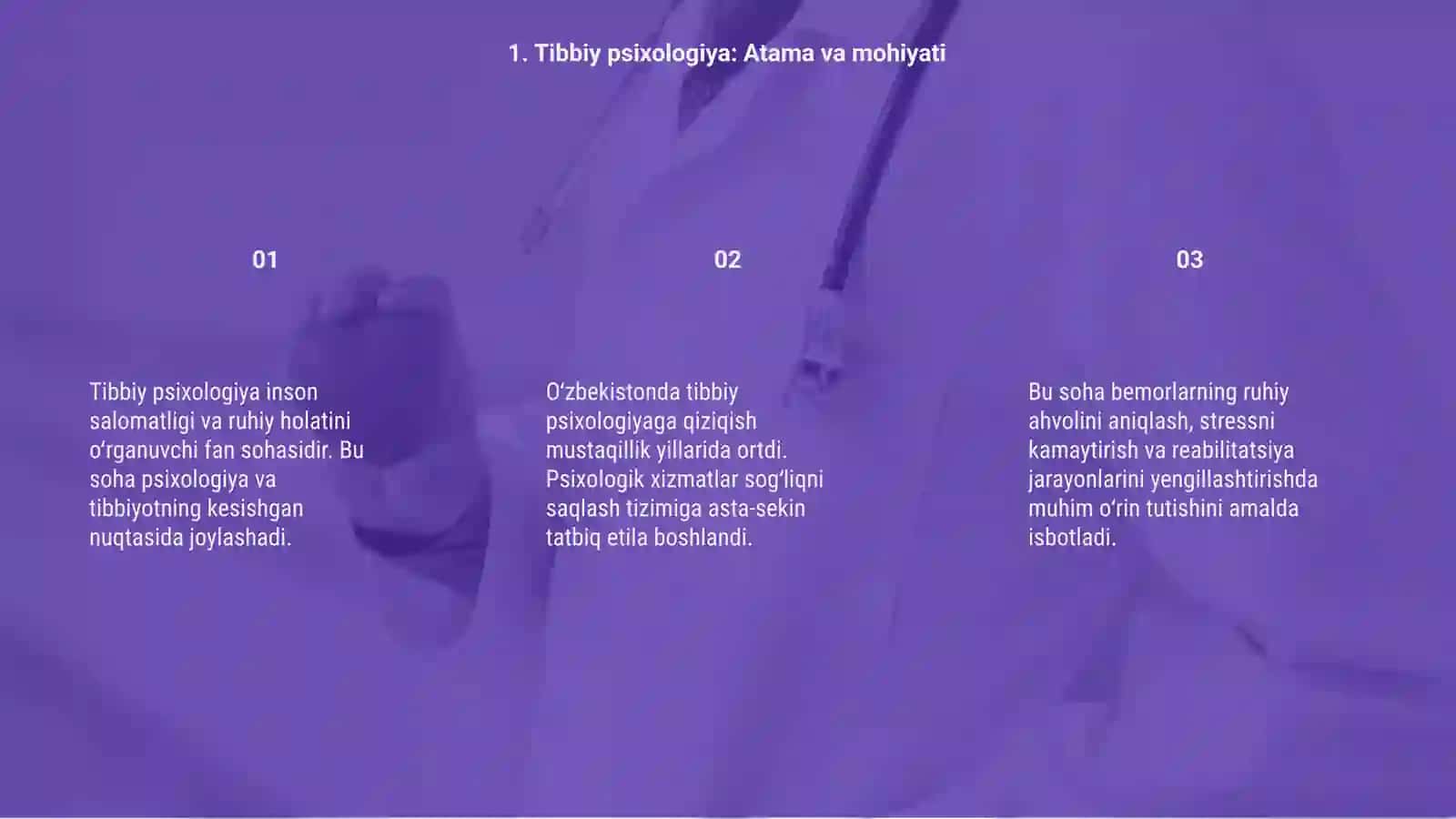 Tibbiy psixologiyaning Oʻzbekistonda rivojlanish tarixi 3