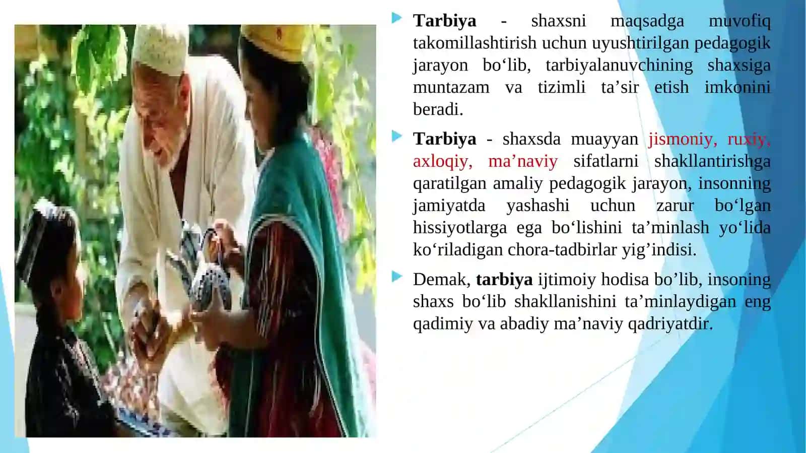 PEDAGOGIK JARAYONIDA TARBIYANING MAZMUNI 3