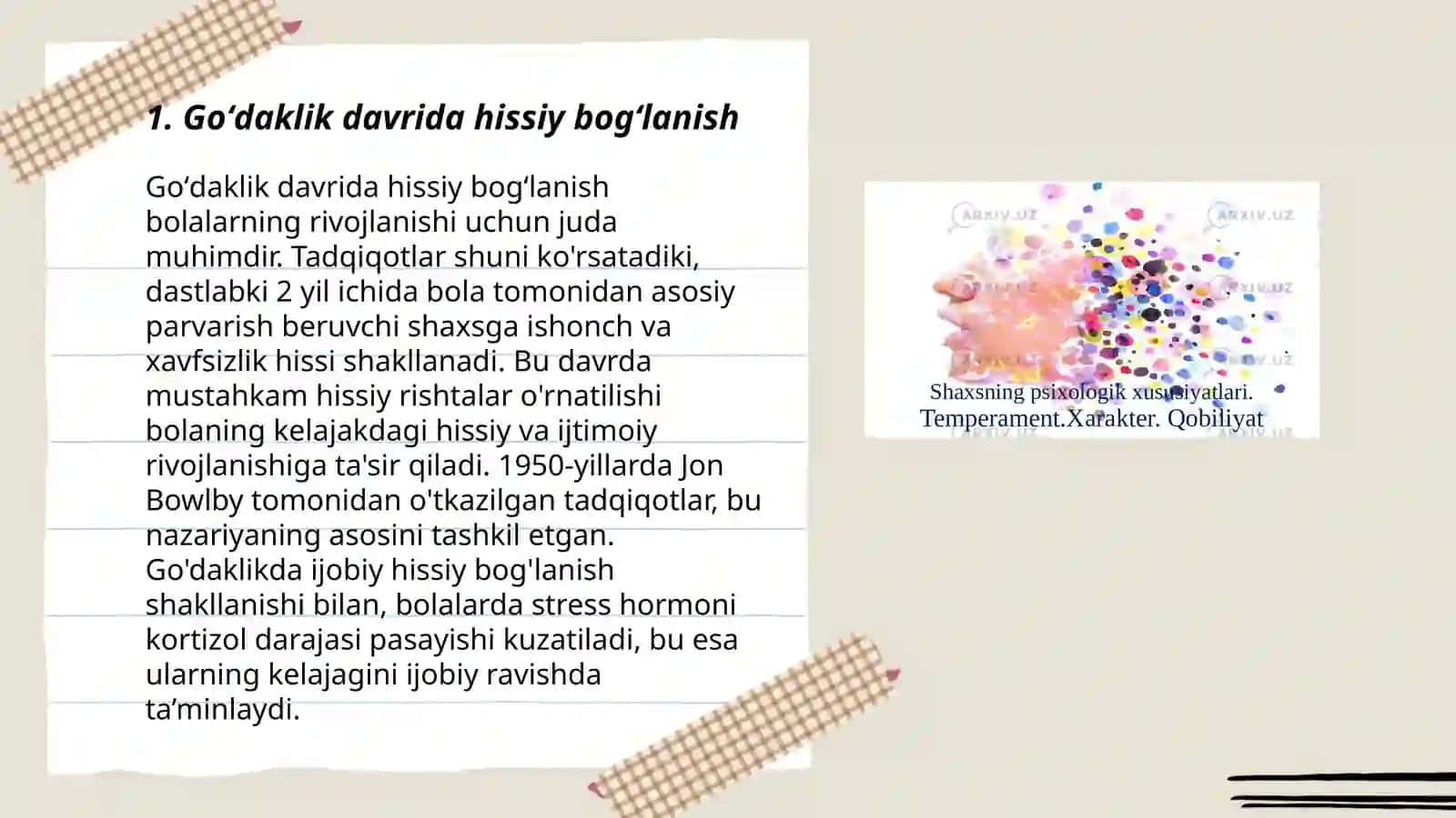 Goʻdaklik davrining psixologik xususiyatlari 3