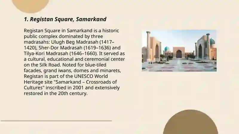 The singhtseeing of Uzbekistan 3