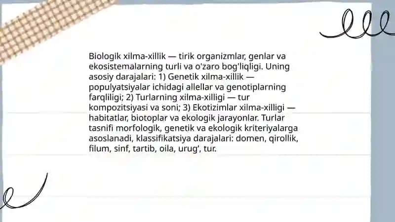 Biologik xilma-xillik 3