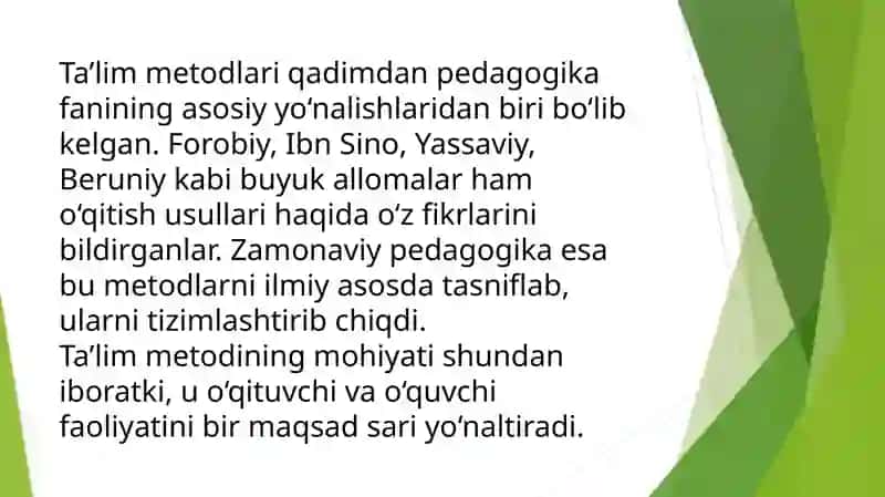Ta’lim Metodlari va Vazifalari 3