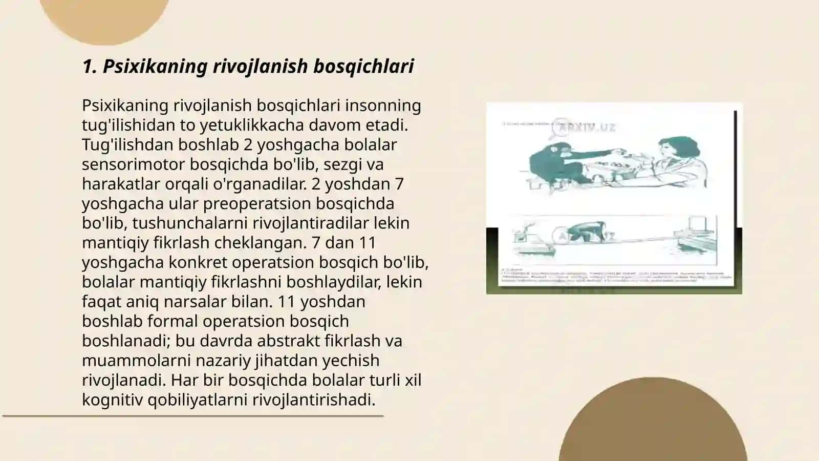 Psixika va ongning taraqqiyoti 3
