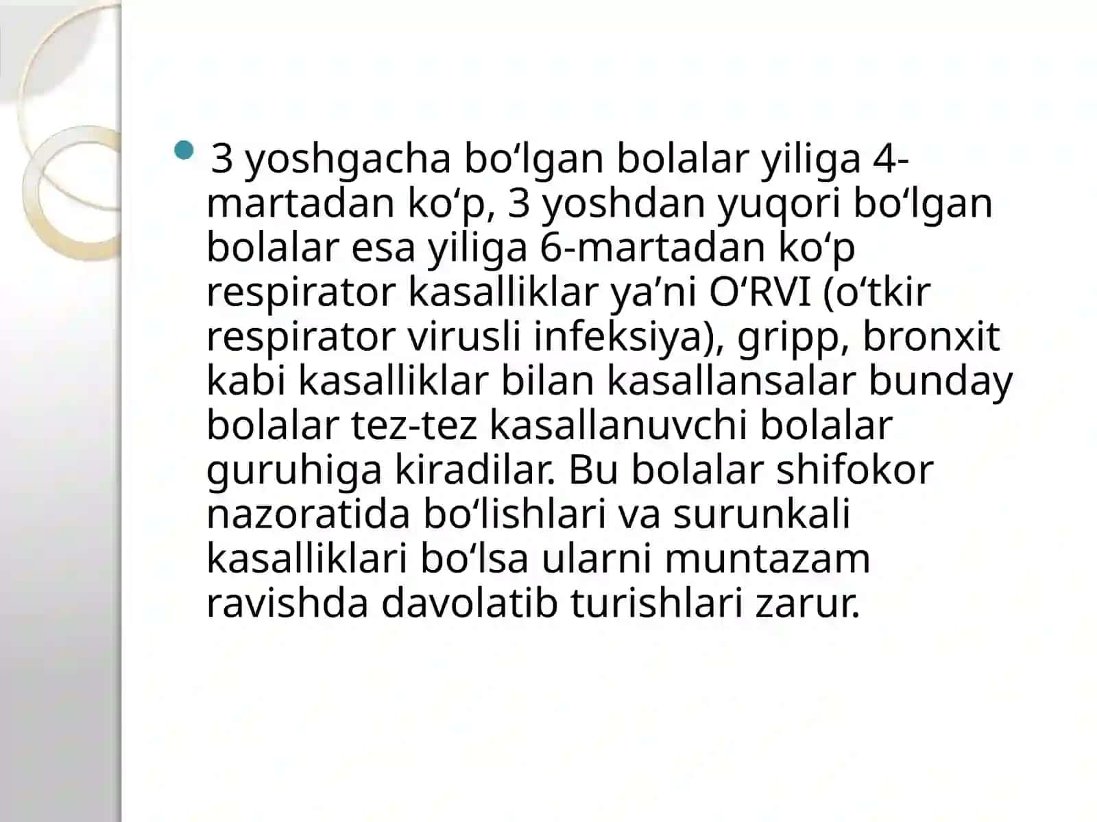 Tez-tez kasallanuvchi bolalar 3