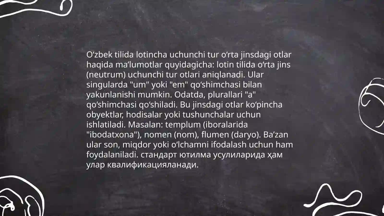 Uchunchi tur lotincha o‘rta jinsdagi otlar 3