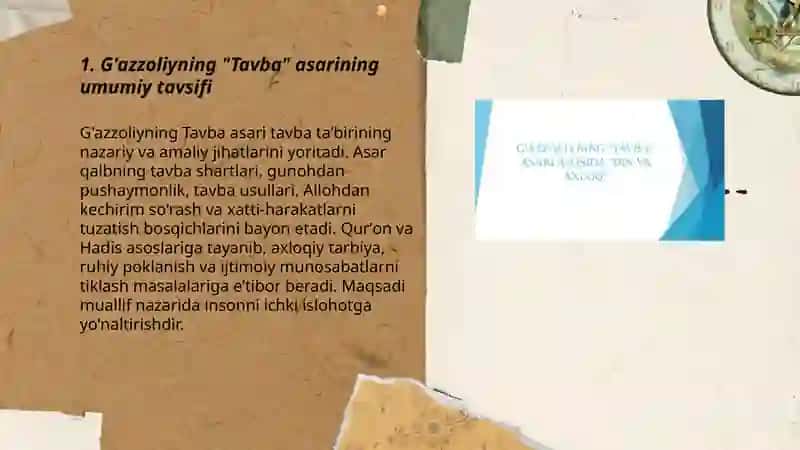 G'azzoliyning Tavba asari 3
