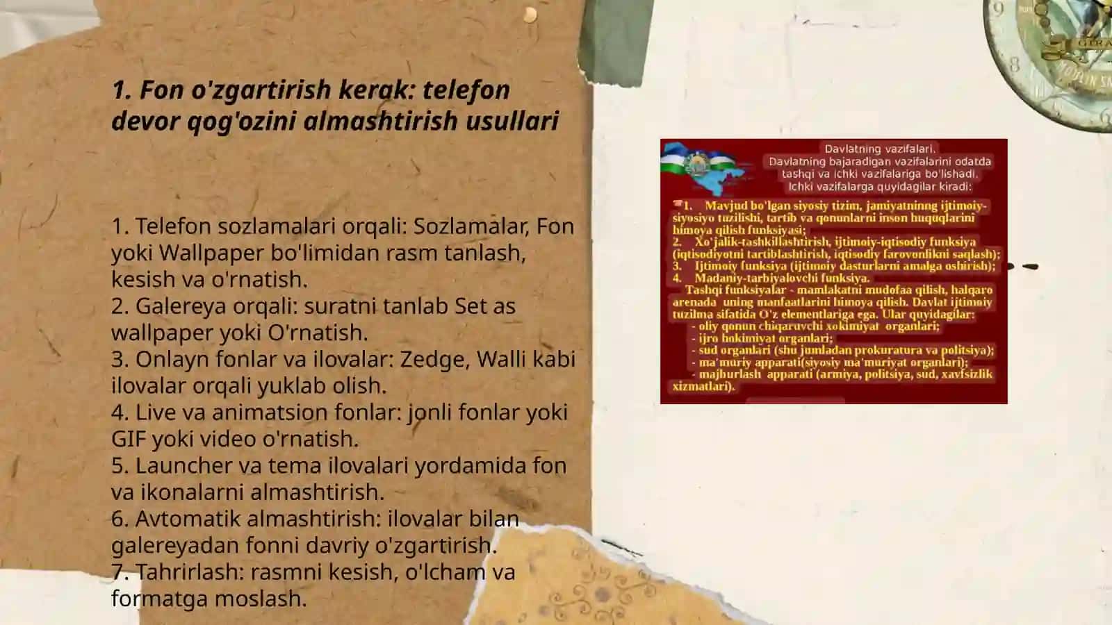 Fon o'zgartirish kerak 3