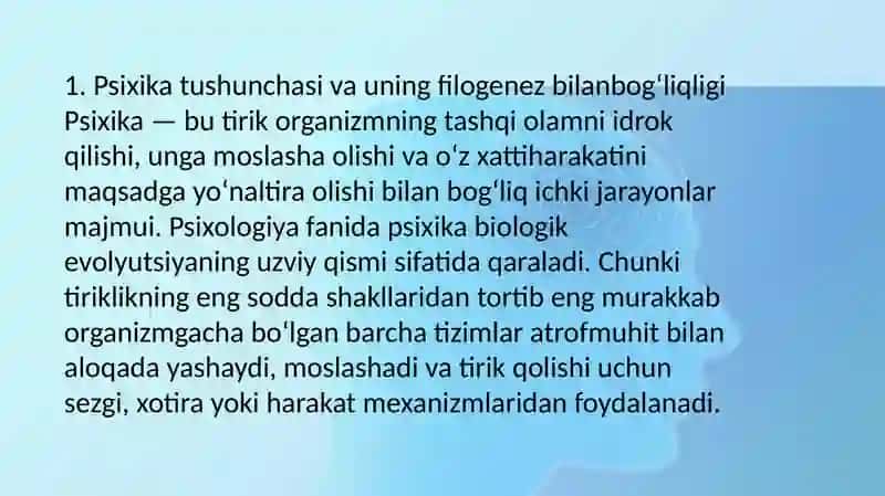 Psixikaning filogenetik taraqqiyoti 3