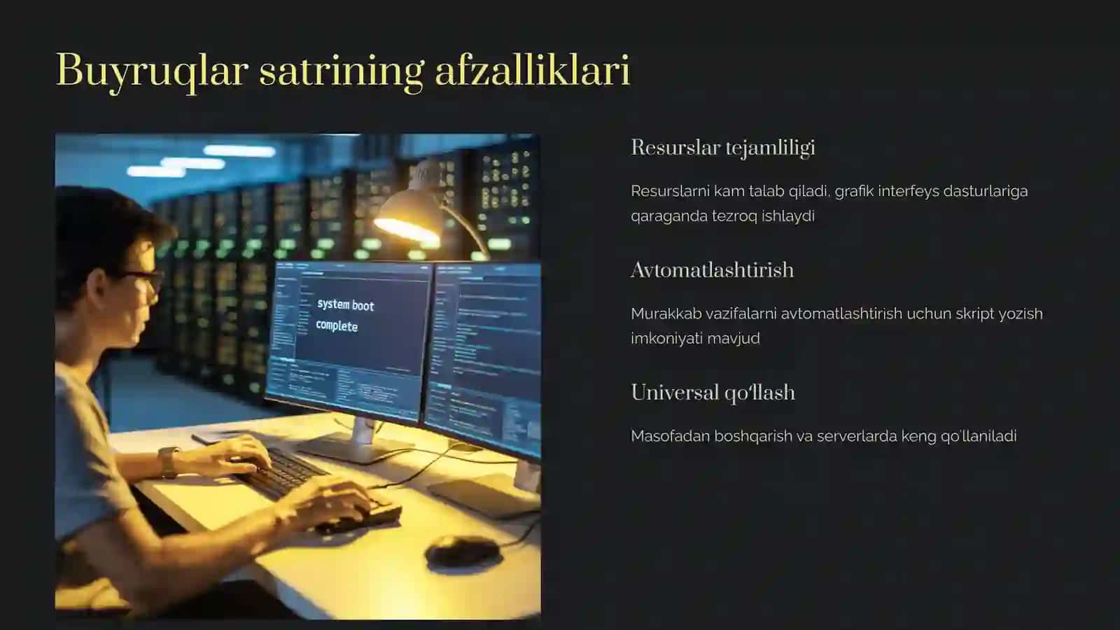 Buyruqlar satri bilan ishlash: Boshlangʻichdan ilgʻorgacha 3