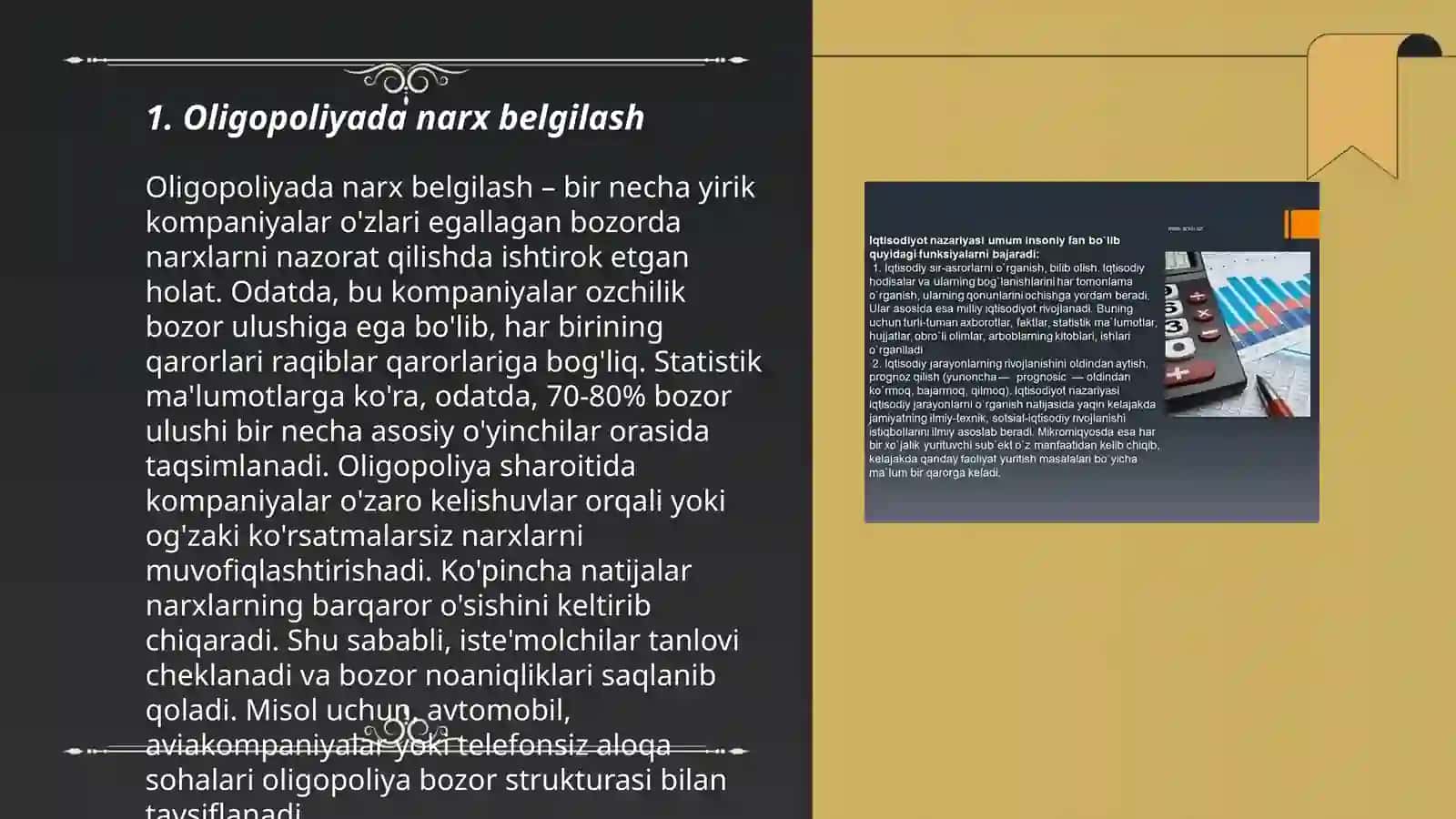 Oligopolya va manopolistik raqobat 3