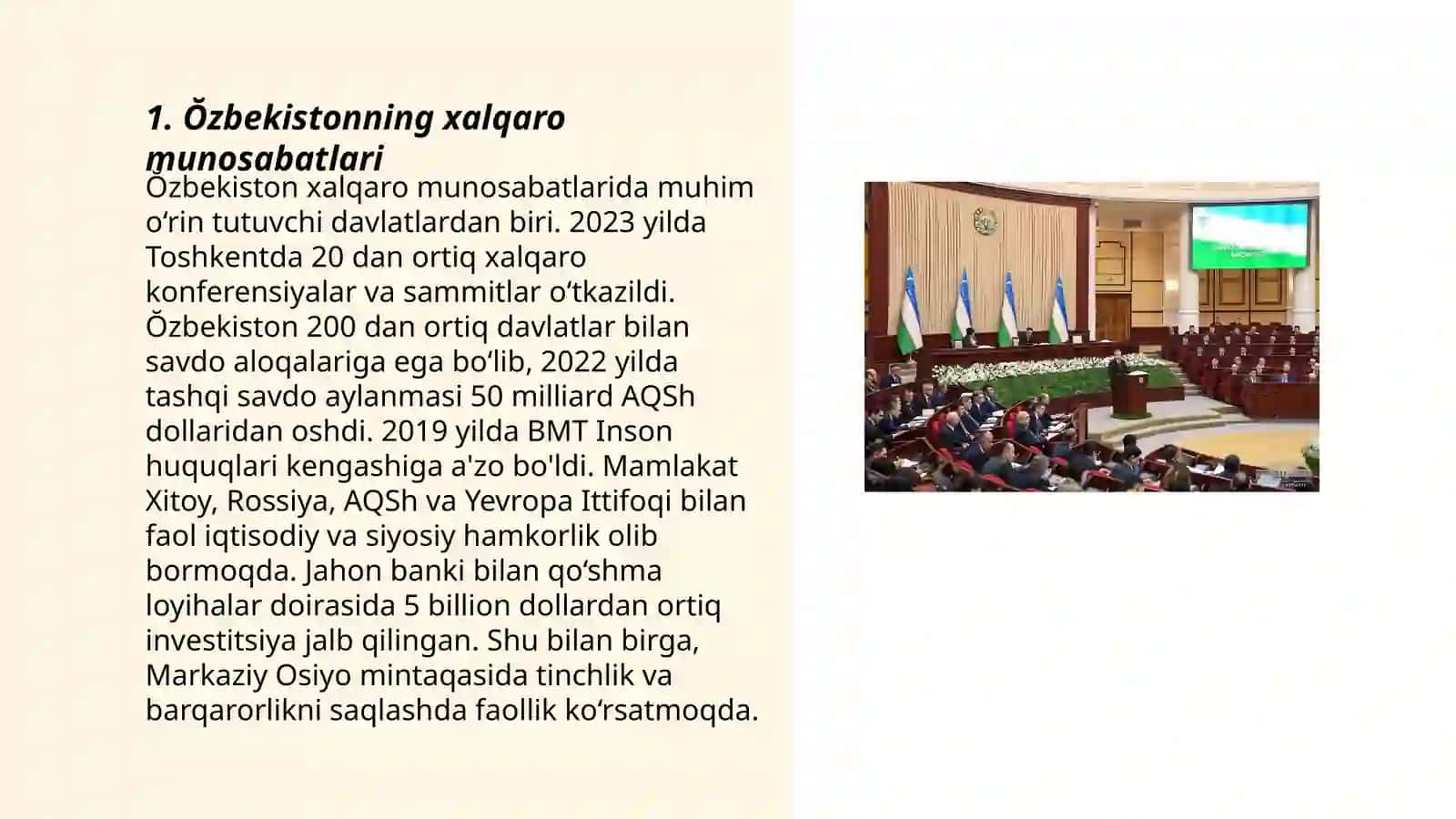 Ŏzbekiston va jahon hamjamiyati 3