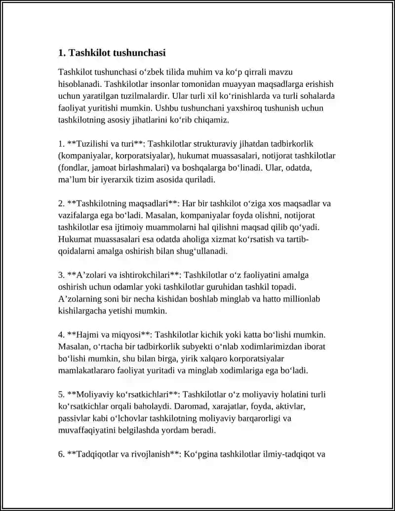 Tashkilot tushunchasi 3
