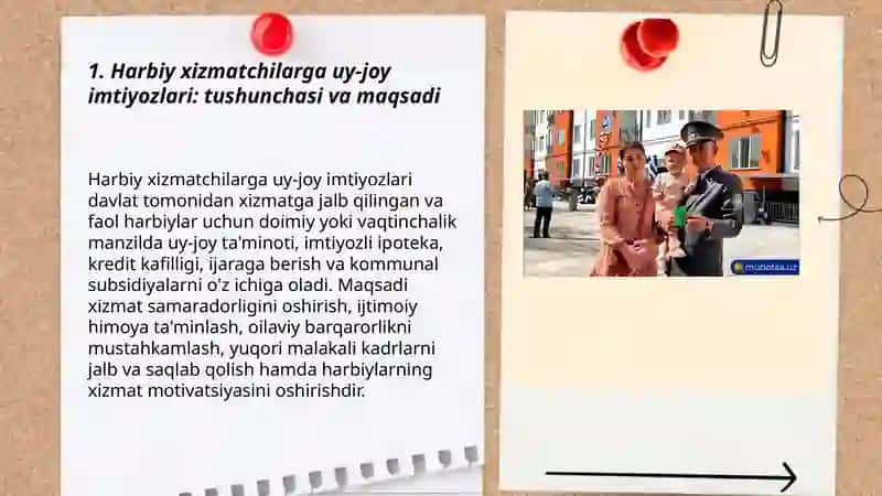 Harbiy xizmatchilarning uy joy imtiyizlari 3