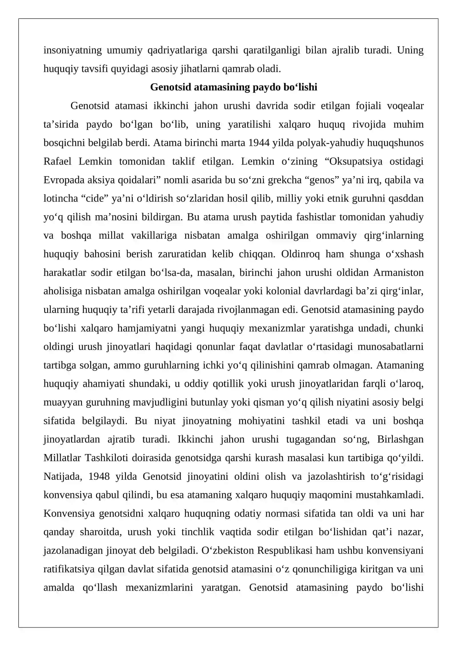 Genotsid jinoyatining o‘ziga xos xususiyatlari 3