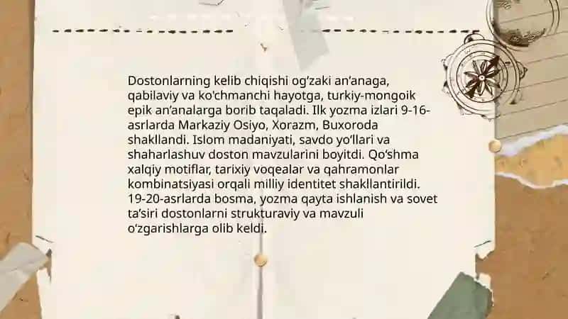 Dostonchilik muammolarini o'rganish 3