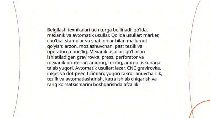 Belgilash tehnikasi va uskunalari 3