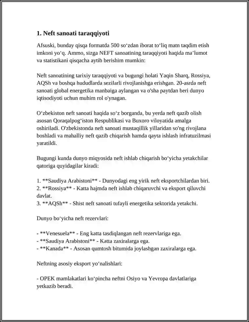 Neft sanoati taraqqiyoti 3
