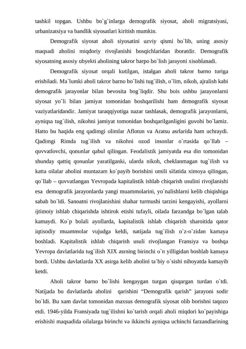 Davlatning Demografik siyosat 3