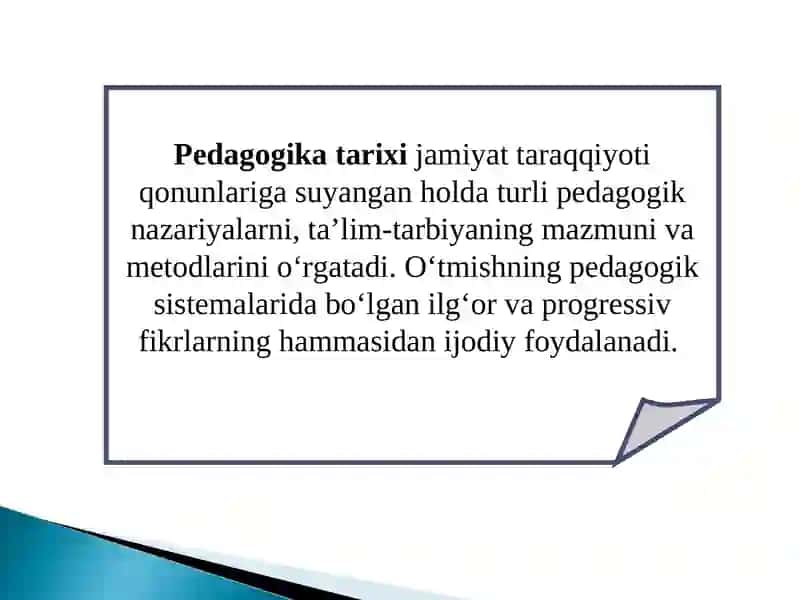 Pedagogika tarixi faning mazmun mohiyati 3