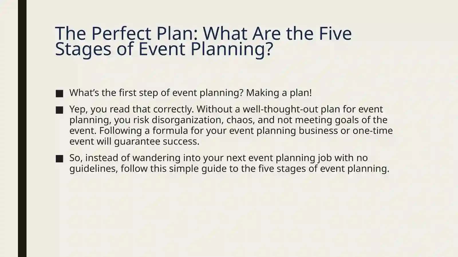 The Perfect Plan: What Are the Five Stages of Event Planning? 3