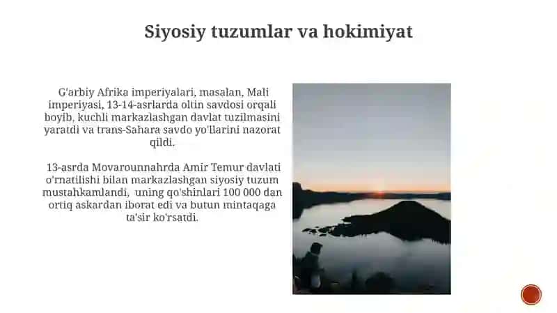 Rivojlangan O'rta Asrlar Davridagi Osiyo va Afrika Mamlakatlari 3