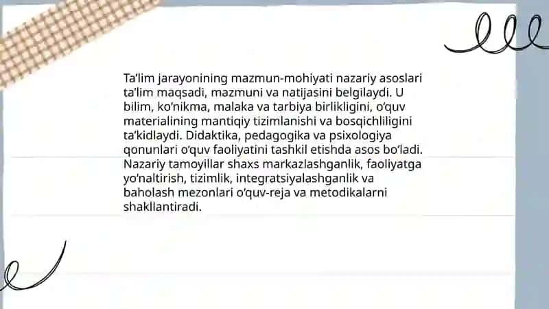Ta’lim jarayonining mohiyati 3