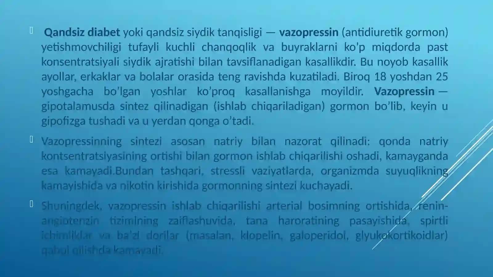 Qandsiz diabetni davolovchi dori vositalari 3