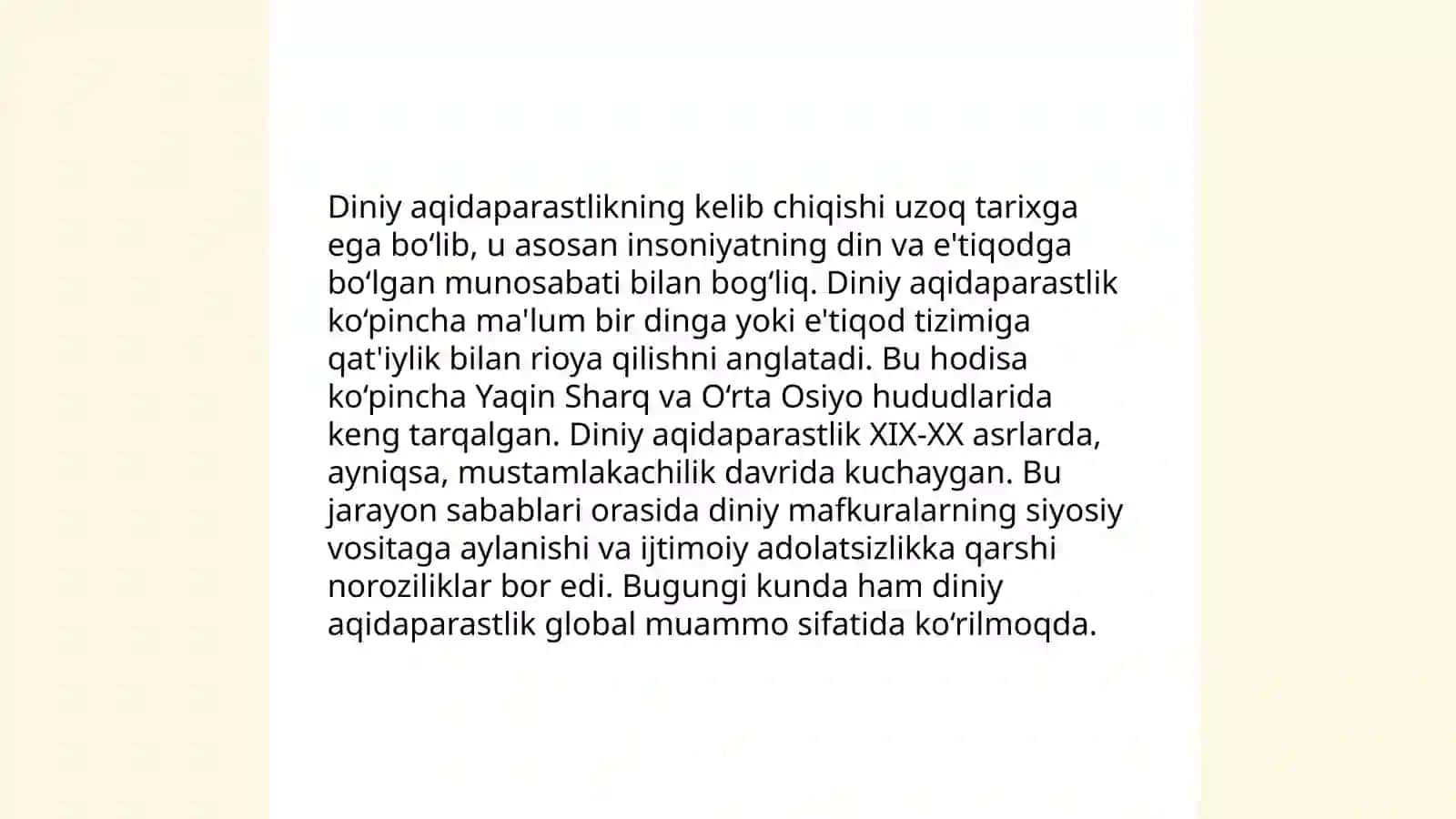 Diniy aqidaparastlikning kelib chiqishi 3