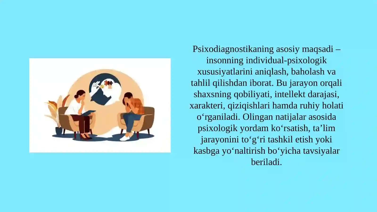 Psixodiognostikaning umumiy tamoyillari va psixodiagnostik metodlar 3