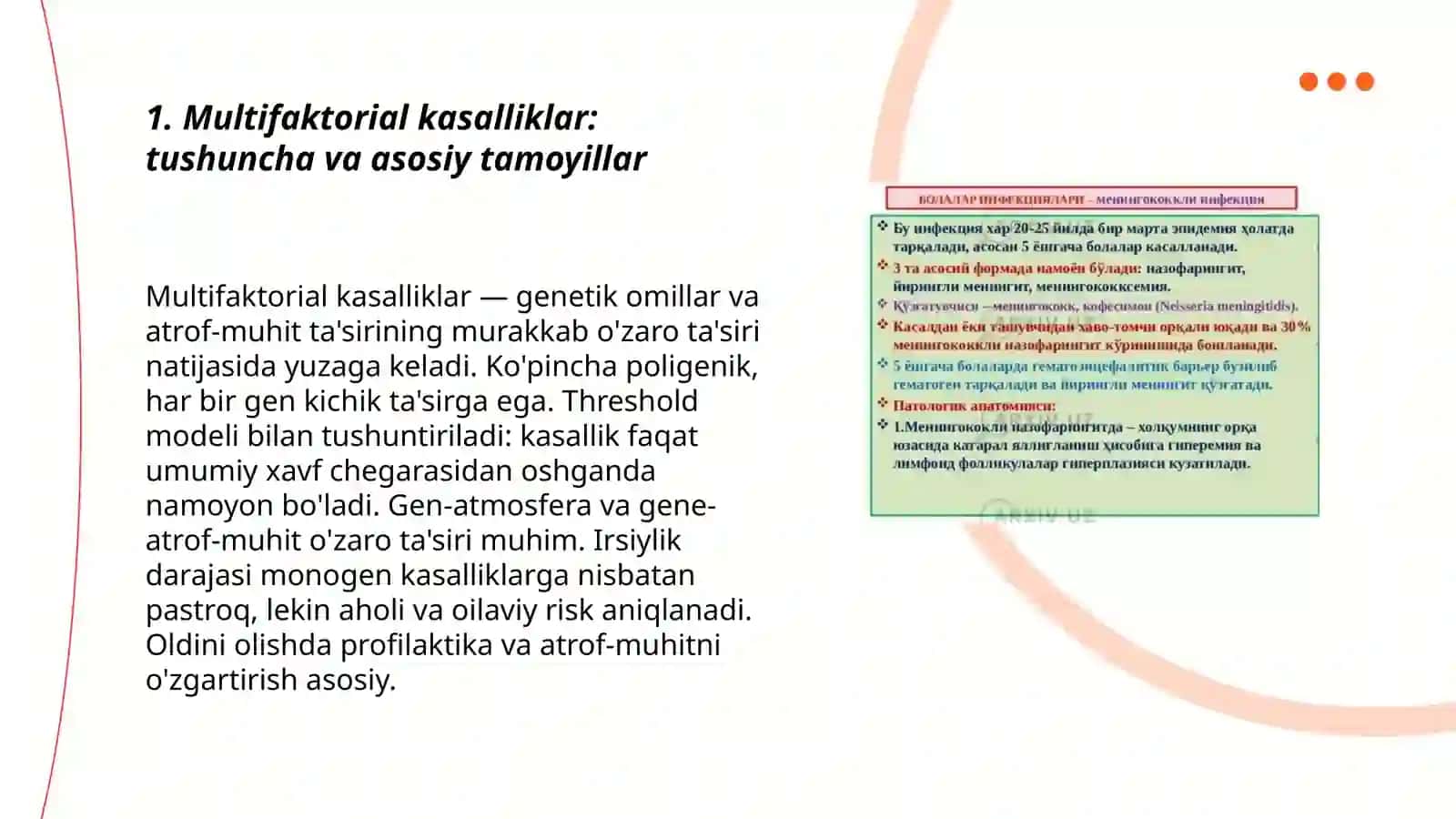 Multifaktorial kasalliklar 3