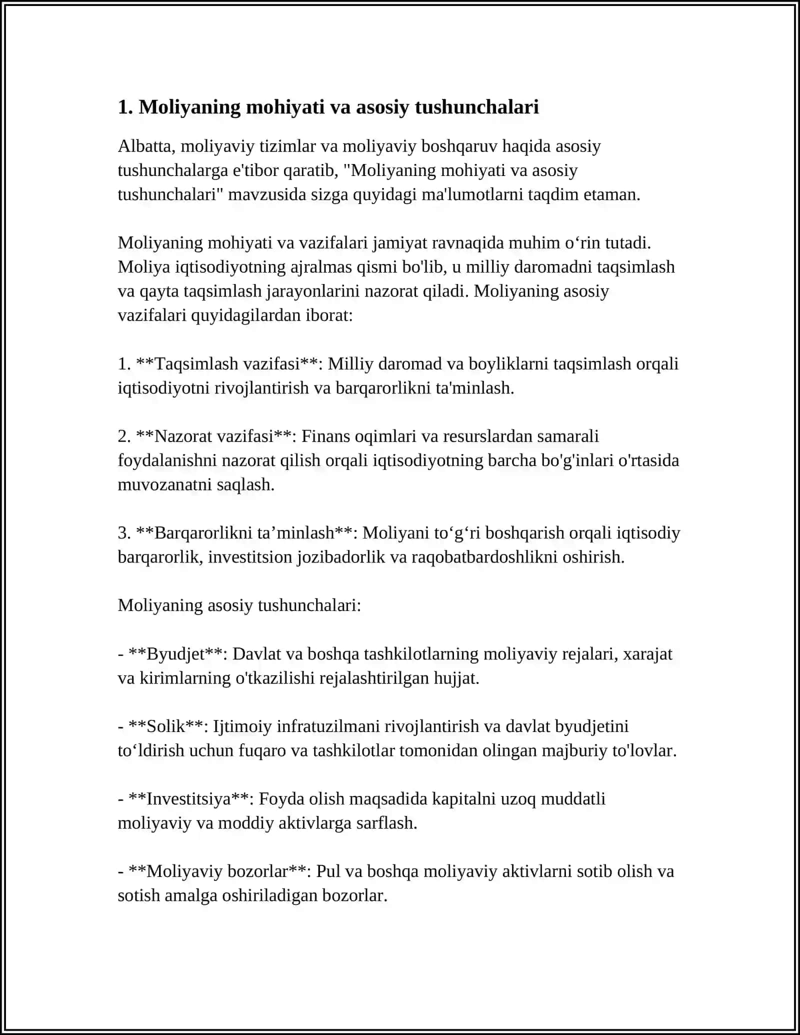 MOLIYA ASOSLARI 3