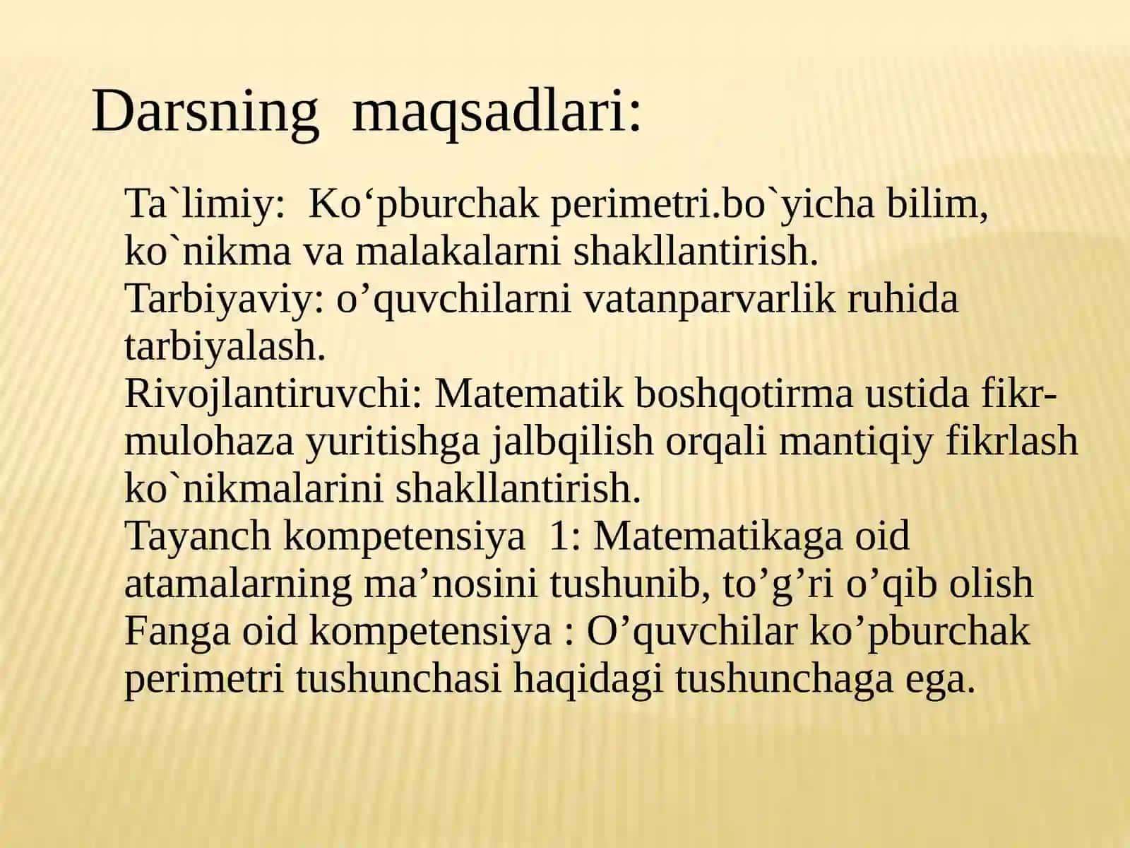 Ko’pburchak perimetri 3