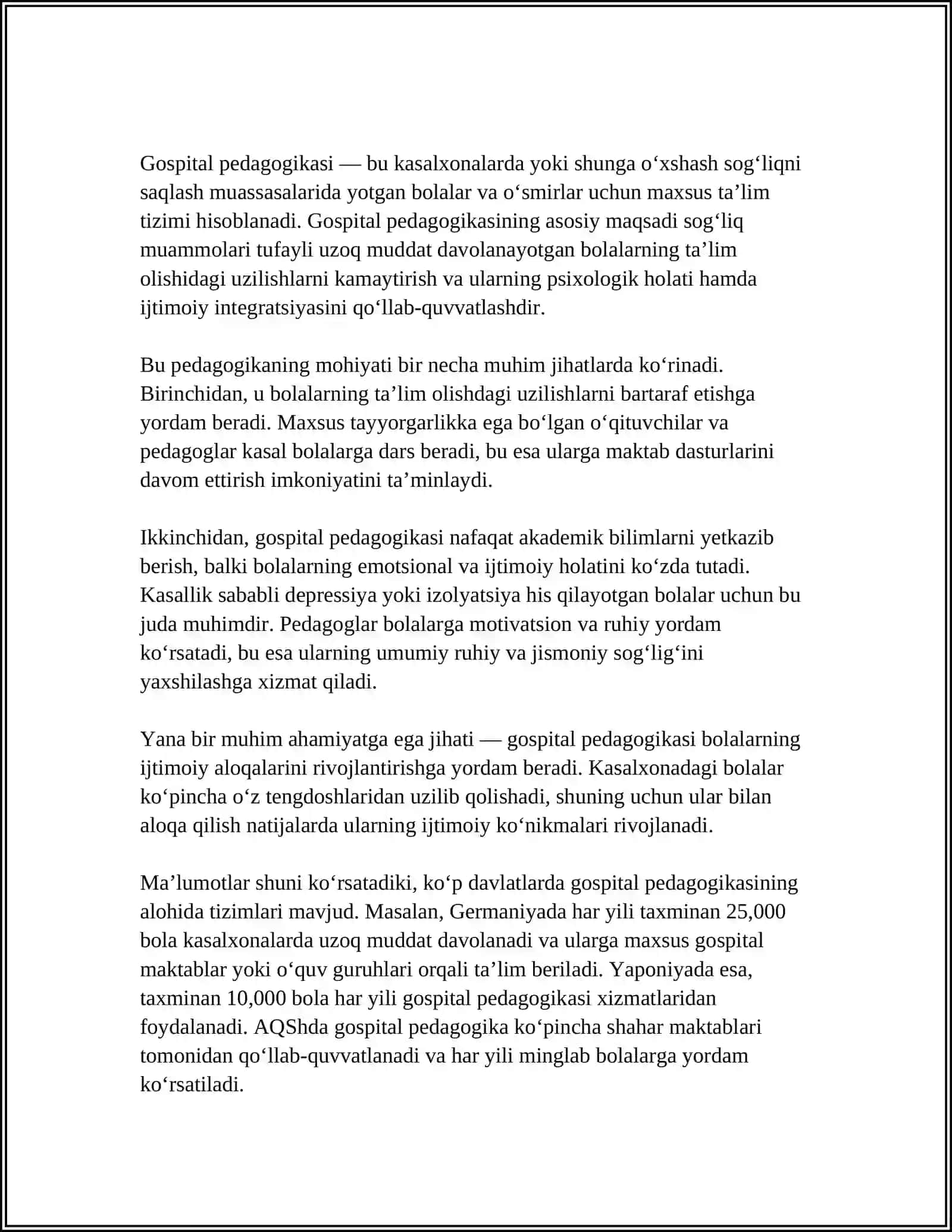 GOSPITAL PEDAGOGIKASI KICHIK GURUHLARDA 3