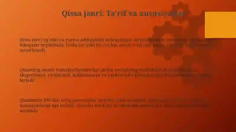Qissa janridagi asarlar tahlili 3