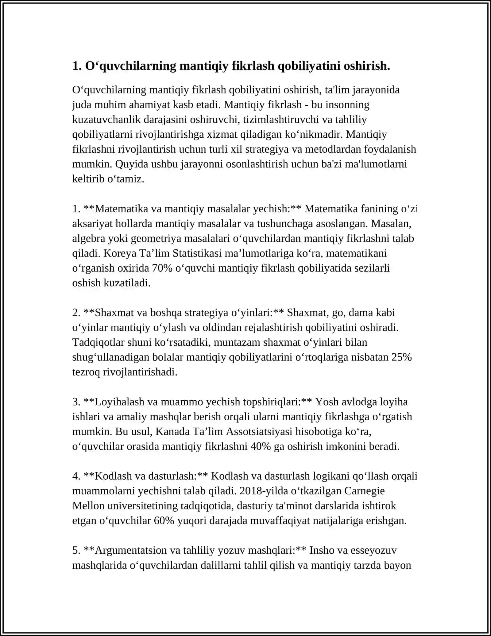 XOTIRANI OʻQISH FAOLIYATIDA RIVOJLANTIRISH 3