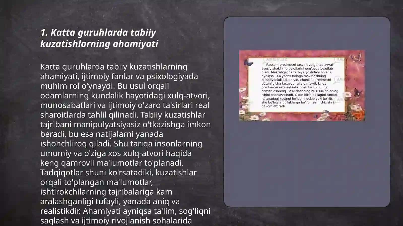 Tabiatni kuzatish metodikasi 3