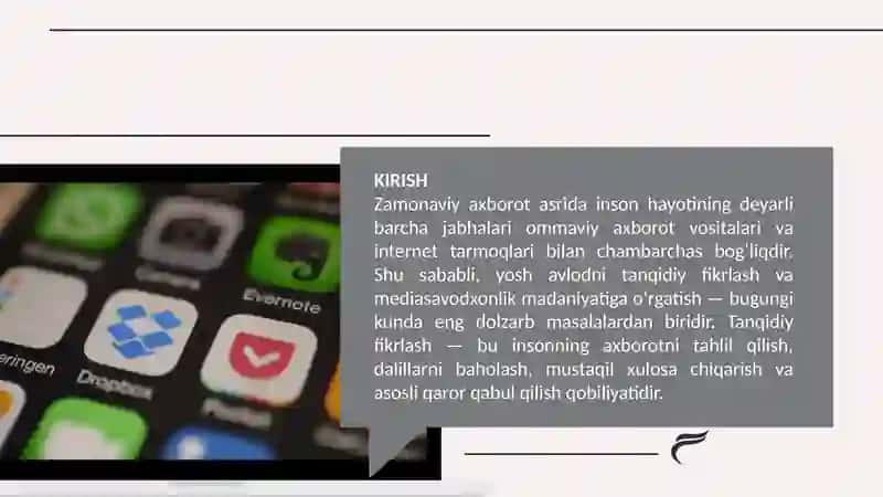 Tanqidiy fikrlash va mediasavodxonlik madaniyati 3