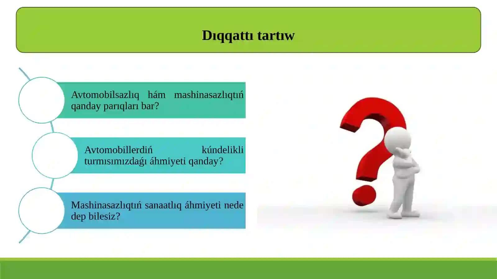 Mashina islep shıģarıw hám onı qayta islew sanaatı 3