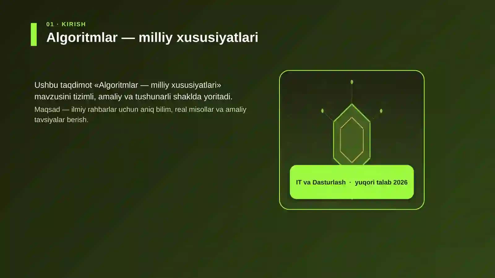 Algoritmlar — milliy xususiyatlari 3