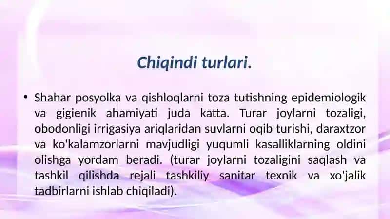 Chiqindilar muammosi 3