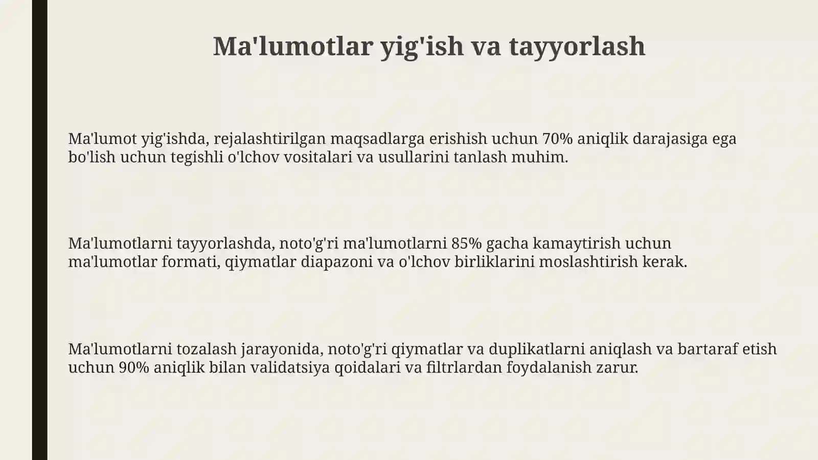 Maʼlumotlargaasoslanib, asoslixulosalarqandayshakllantiriladi 3