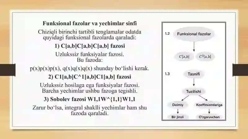 BIRINCHI TARTIBLI CHIZIQLI DIFFERENSIAL TENGLAMALAR 3