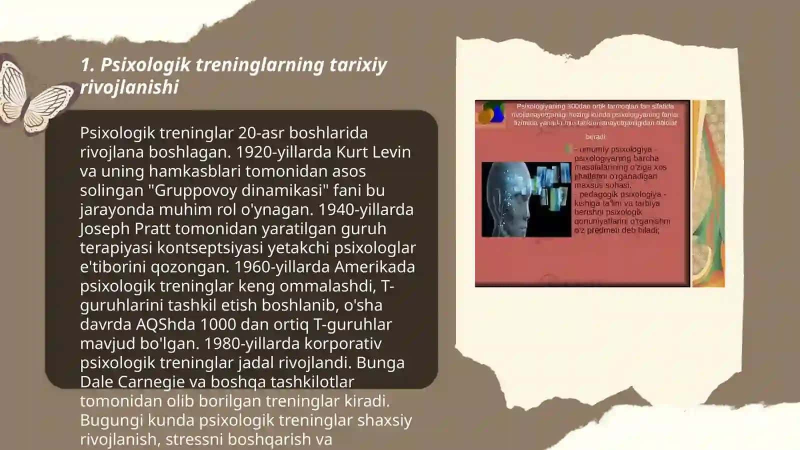Psixologik treninglar tarixi 3