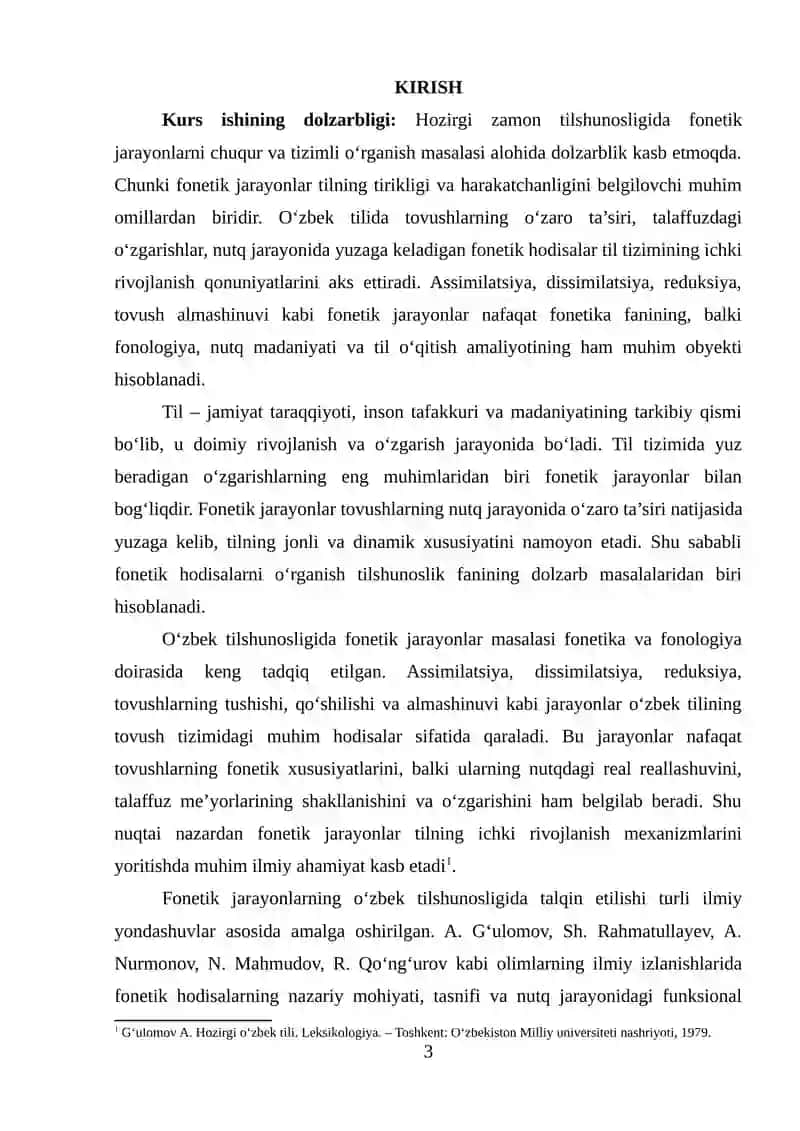 O‘zbek tilshunosligida fonetik jarayonlar talqini 3