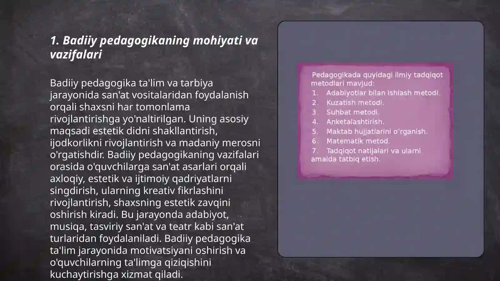 Maktab taʼlimi jaroyonida badiiy pedagogikaning qoʻllanish usullari 3