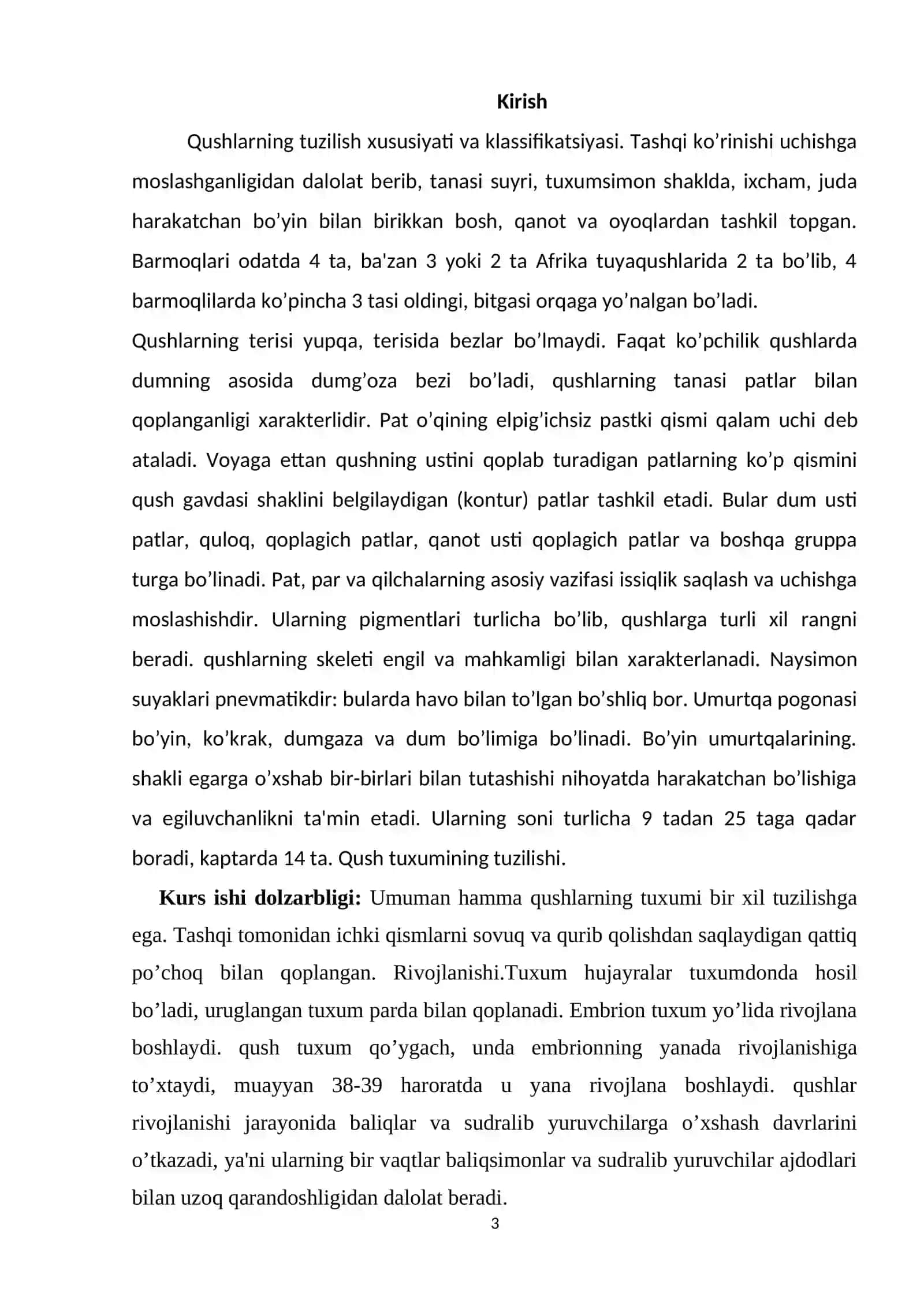 Qushlar va ularning bioekologik xususiyatlari 3