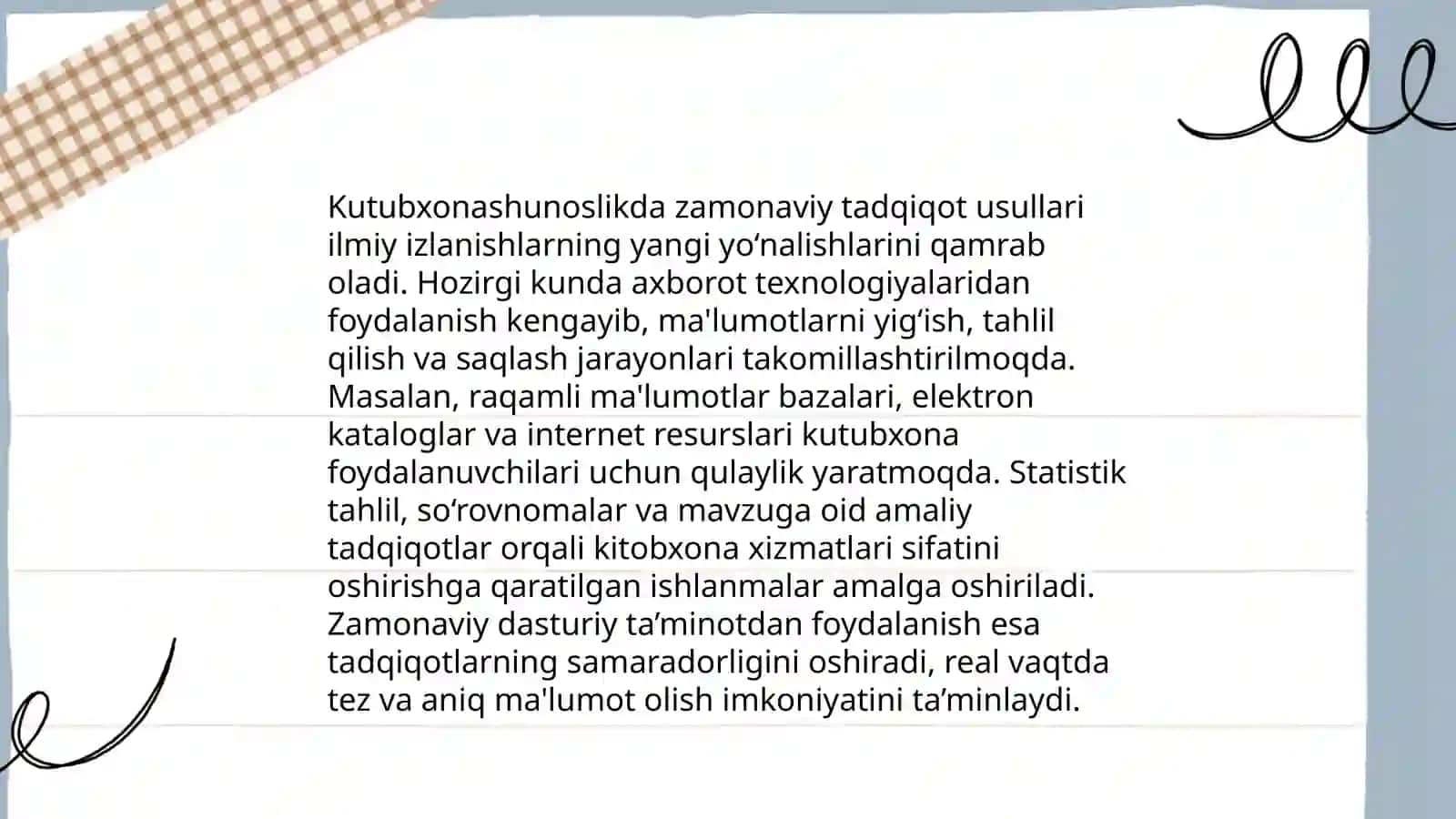 Kutubxonashunoslikda zamonaviy tadqiqot usullari 3
