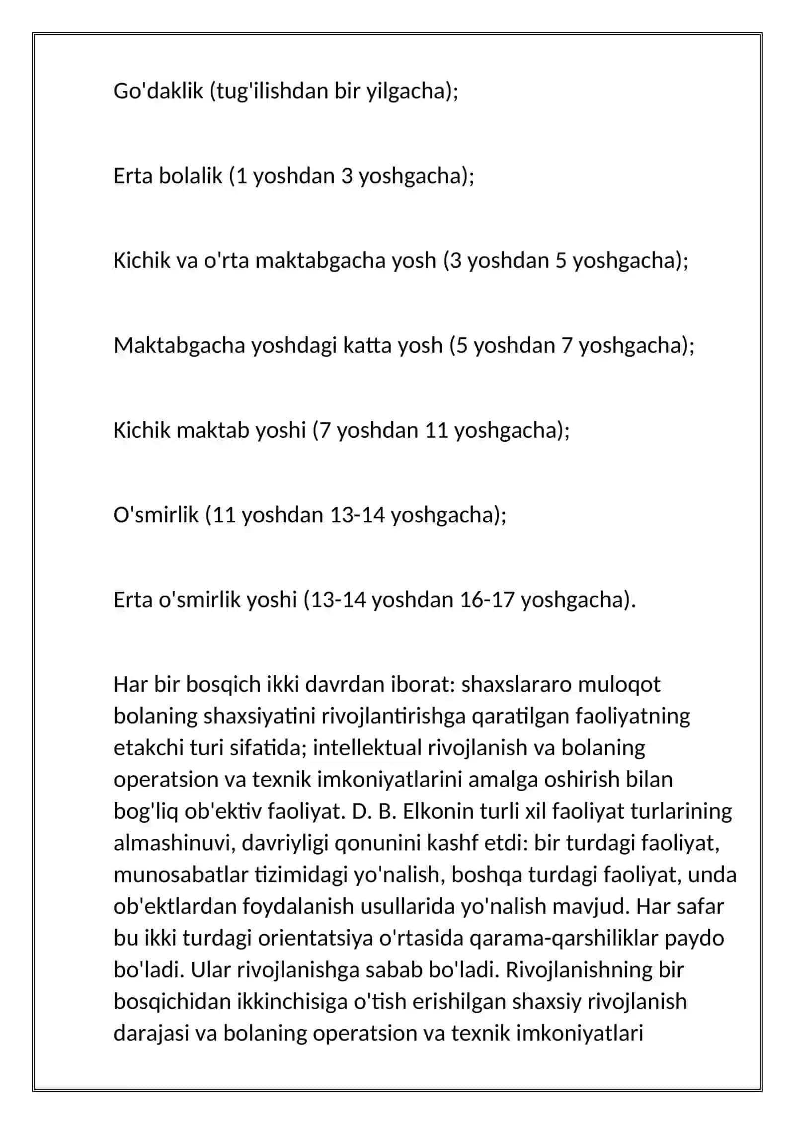 D.B. Elkoninning ta'lim nazariyasida psixik qonuniyatlari 3